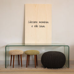 Quadro Decorativo  -  Colecione memórias e não coisas