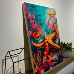 Quadro Fundo do Mar Estrela + Ganhe 1 personalizado 50 x 33 cm - Muralist Decor