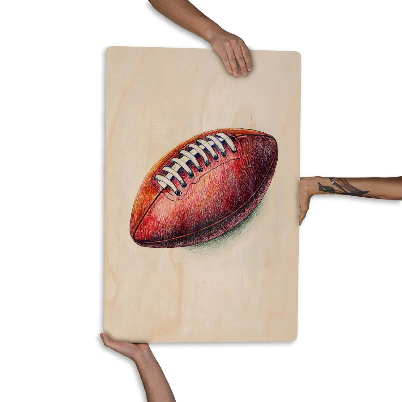 Quadro Decorativo  -  Bola de Futebol Americano