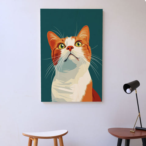 Quadro Decorativo  -  Gato Curioso