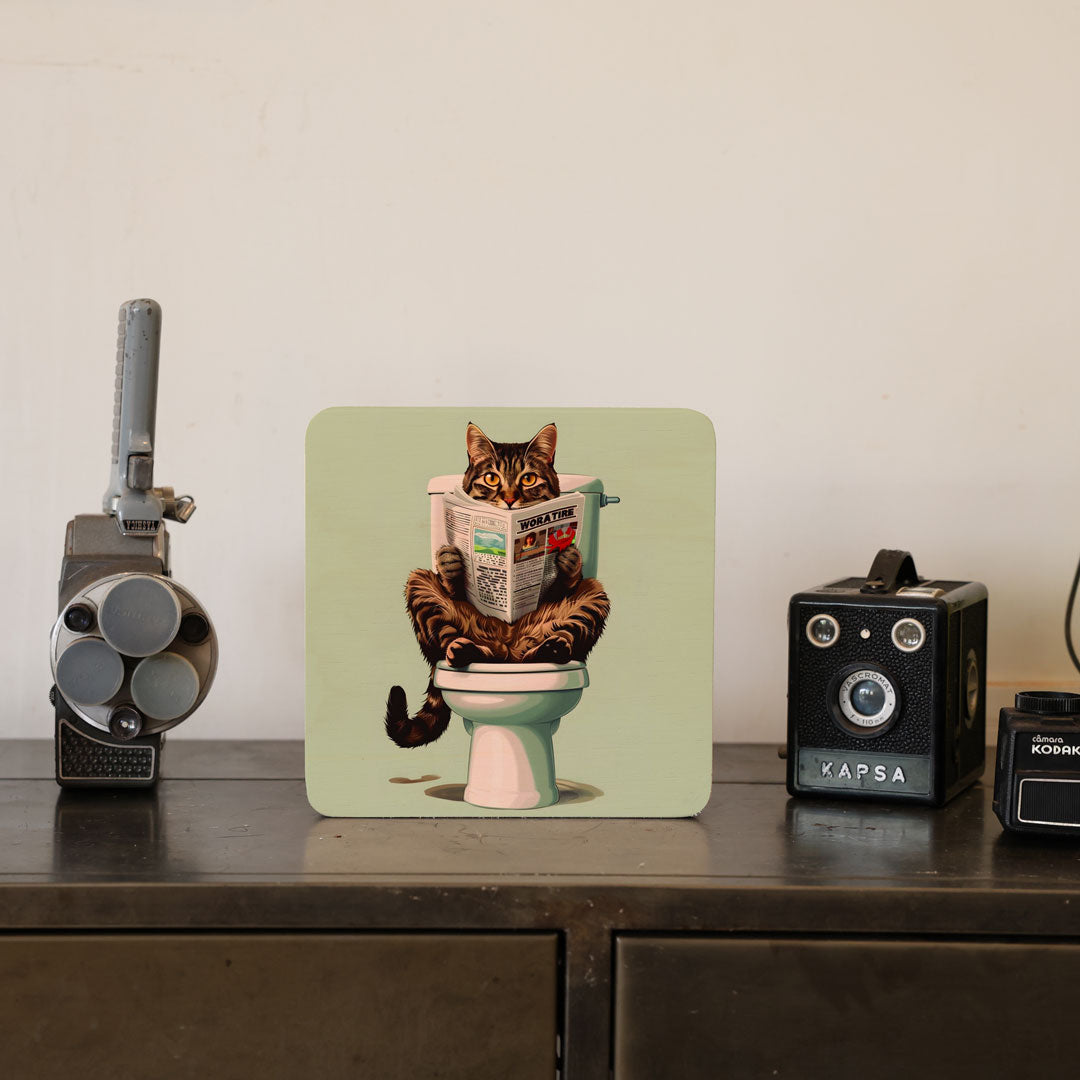 Quadro Decorativo  - Gato no vaso