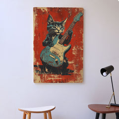 Quadro Decorativo  -   Gato Rock