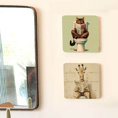 Quadro Decorativo - Kit Banheiro Animais
