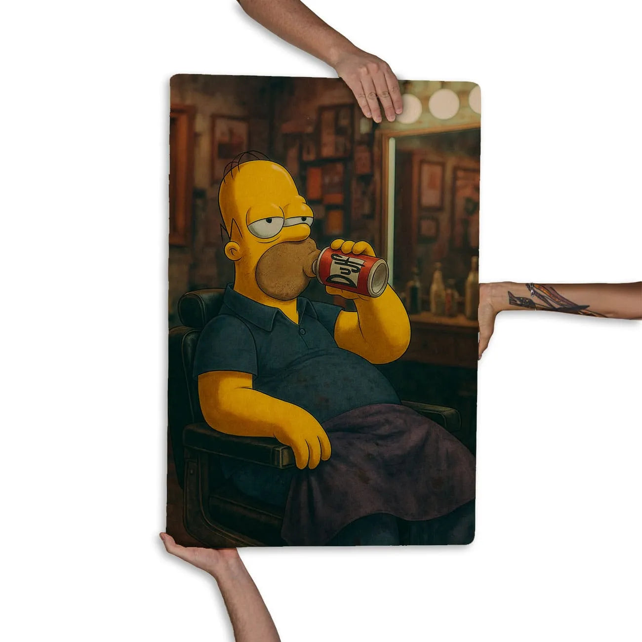 Quadro Decorativo Barbearia - Homer Simpson