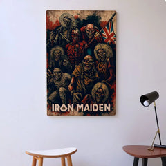 Quadro Decorativo - Iron Maiden Evolução do Eddie