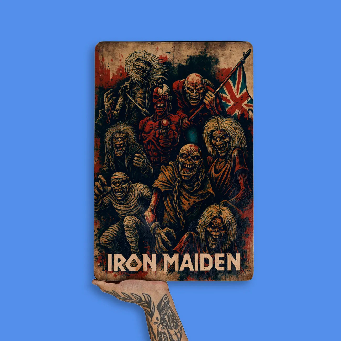 Quadro Decorativo - Iron Maiden Evolução do Eddie