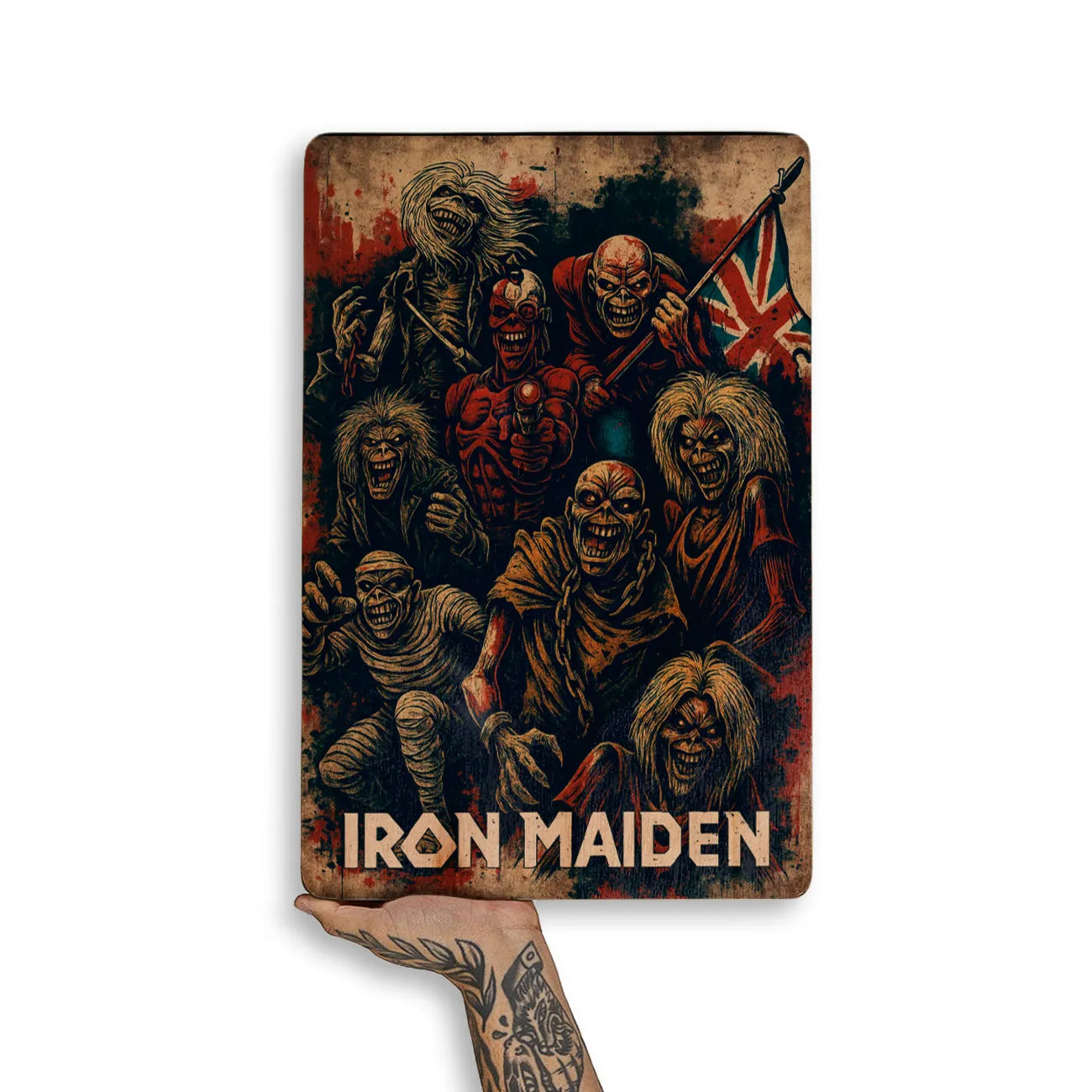 Quadro Decorativo - Iron Maiden Evolução do Eddie