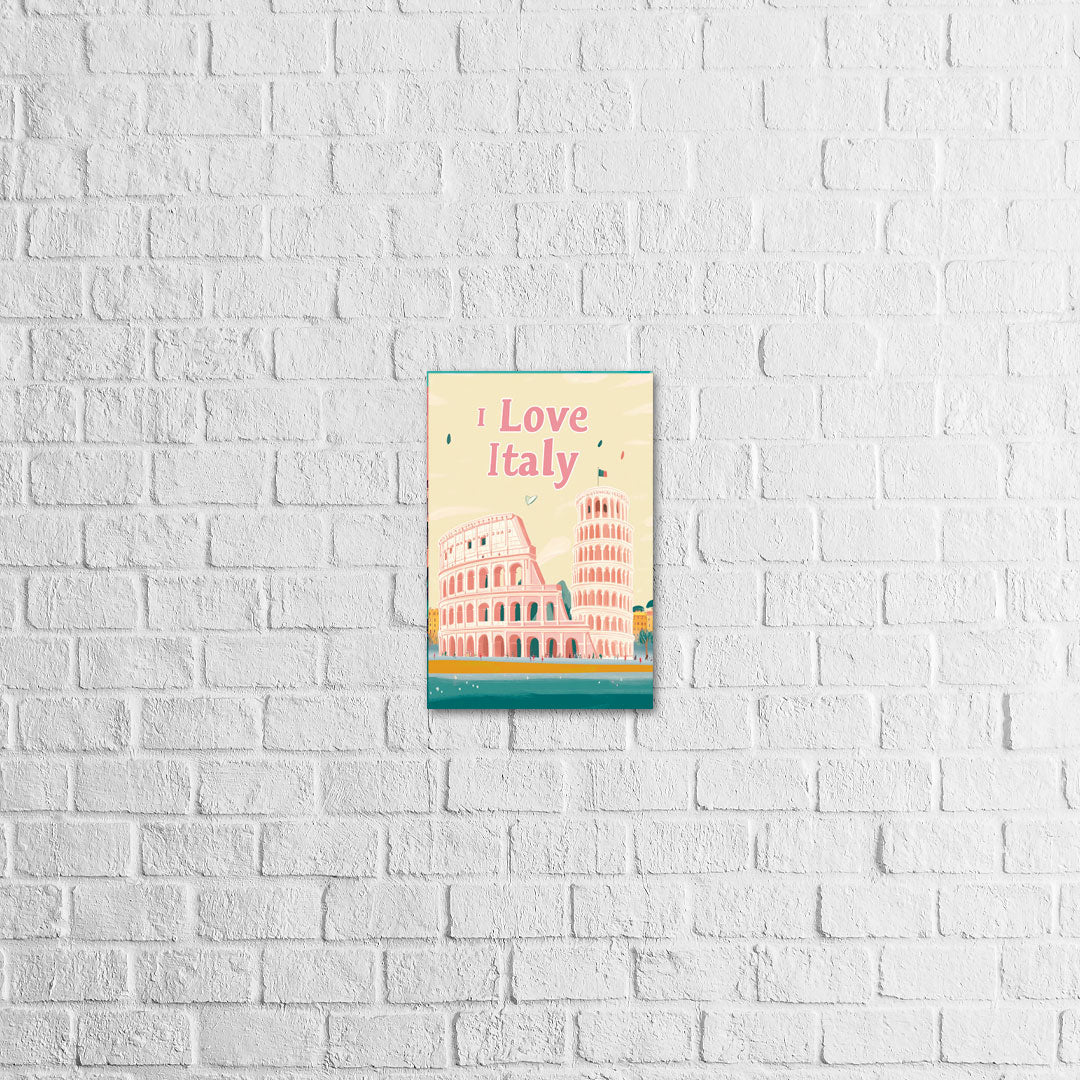 Placa Decorativa Love Italy