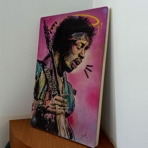 Quadro Decorativo - Jimi Hendrix 60 x 40 cm - Muralist Decor