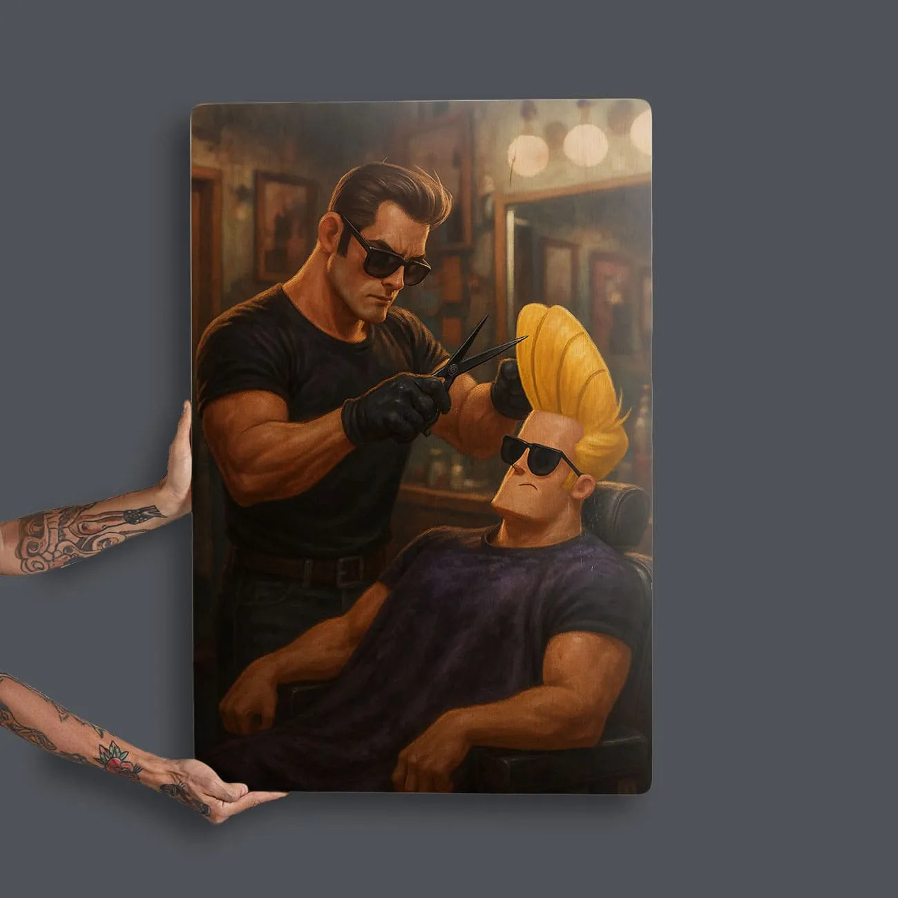 Quadro Decorativo Barbearia - Johnny Bravo