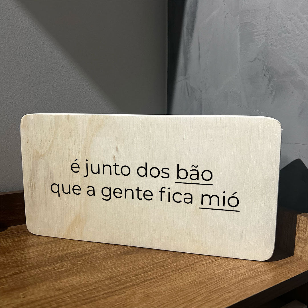 Quadro Decorativo - É junto dos bão que a gente fica mió