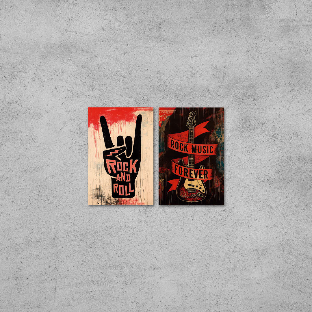 Placa Decorativa Dupla Rock