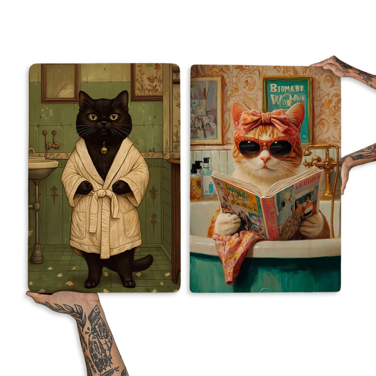 Quadro Decorativo - Kit Gatinhos
