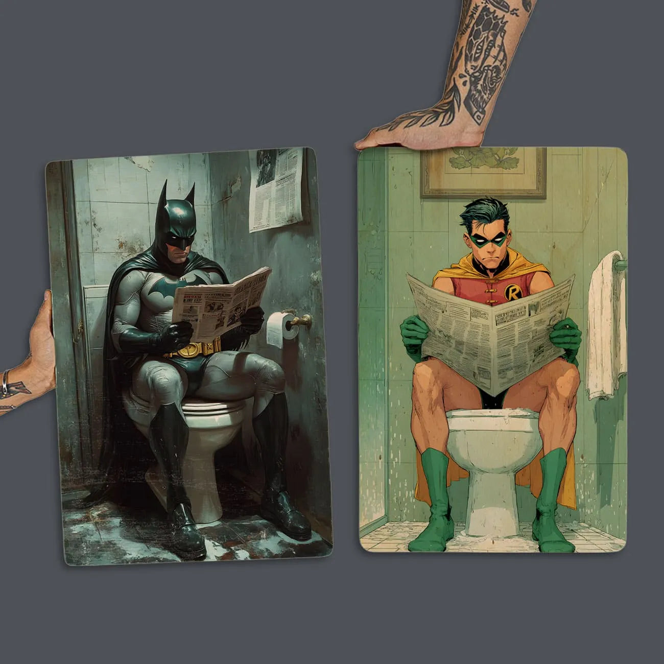 Quadro Decorativo - Kit Batman e Robin