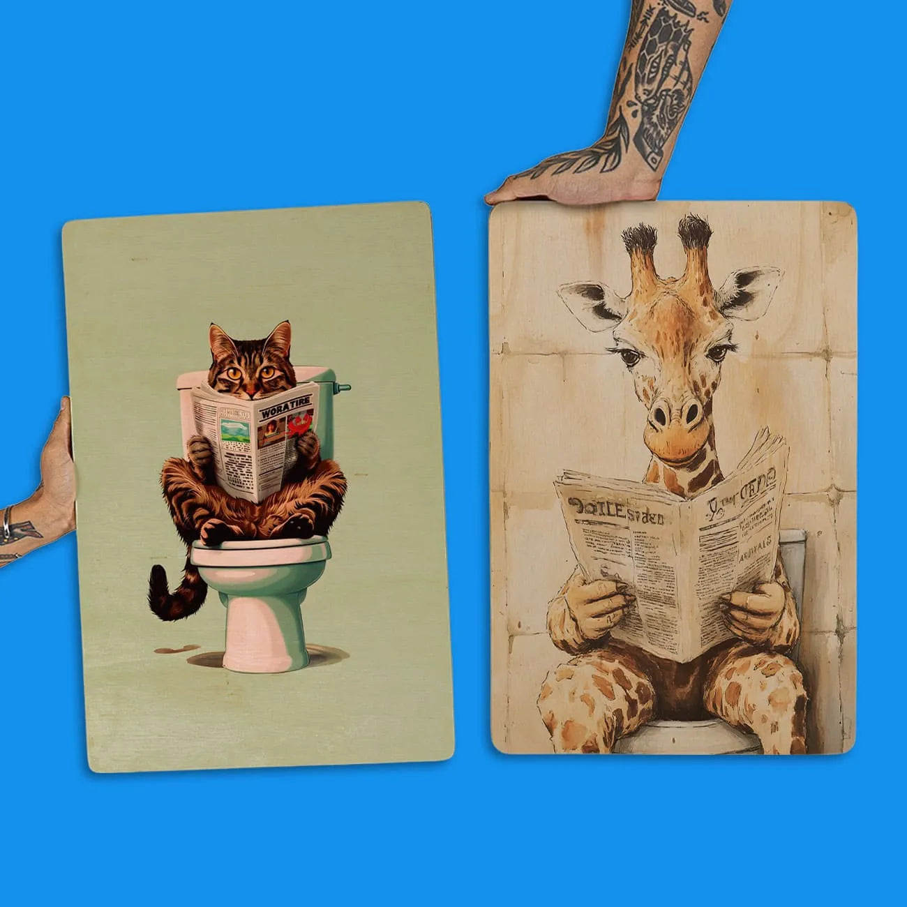 Quadro Decorativo - Kit Banheiro Animais
