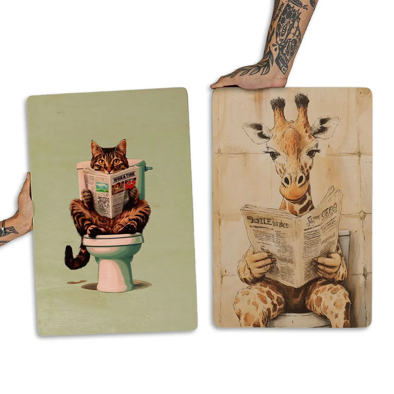 Quadro Decorativo - Kit Banheiro Animais