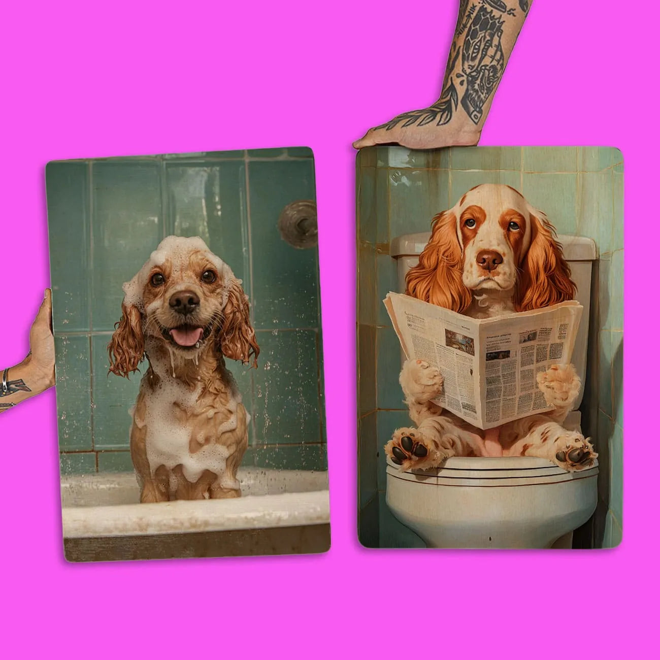 Quadro Decorativo - Kit Banheiro Pets
