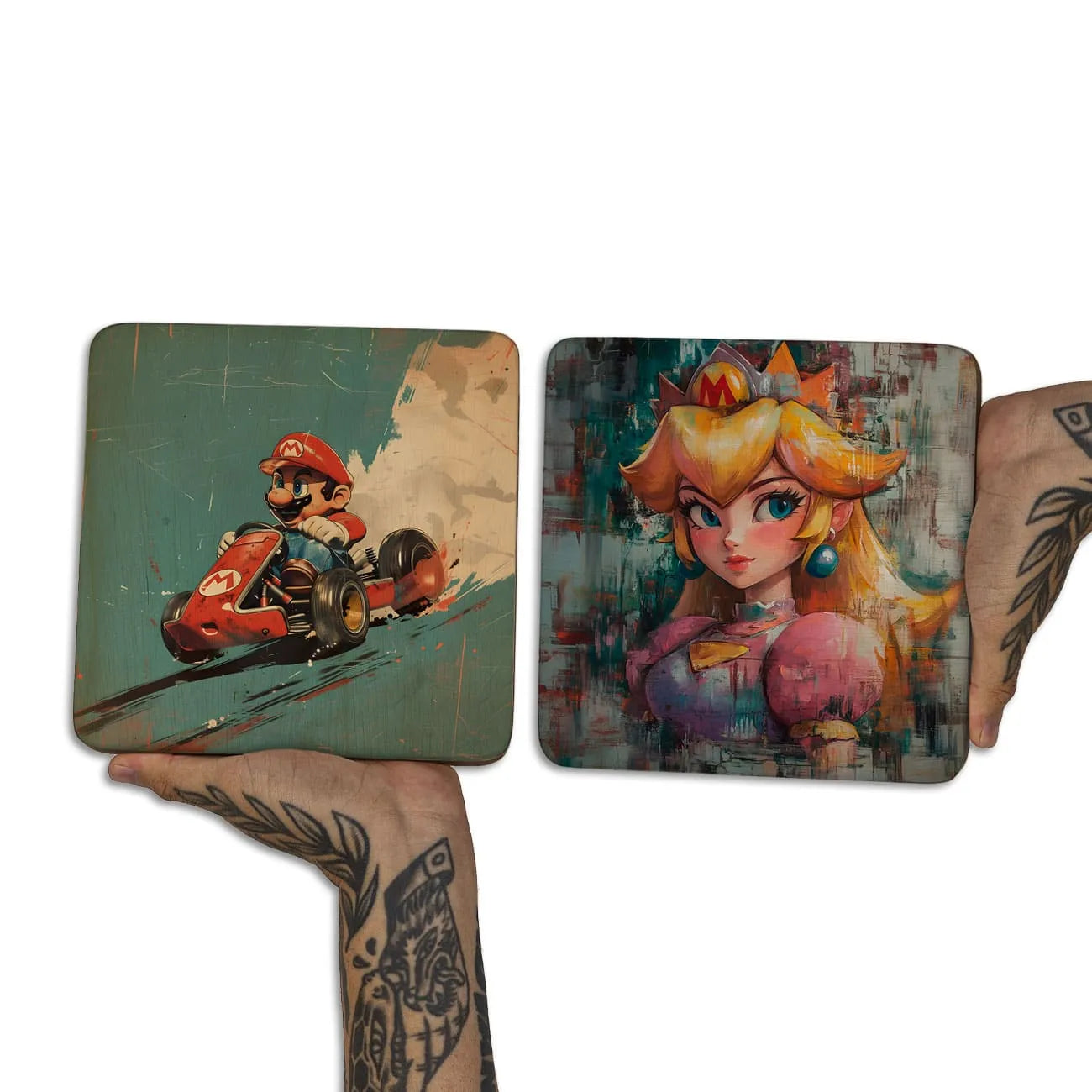 Quadro Decorativo - Kit Game Retrô Mario e Princesa