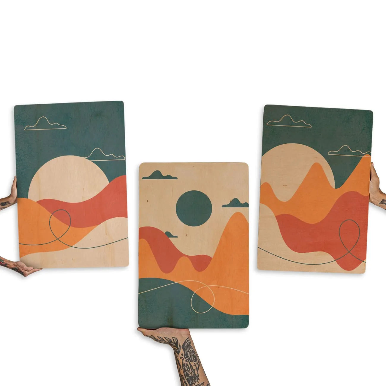 Quadro Decorativo - Kit 3 peças Boho Solar