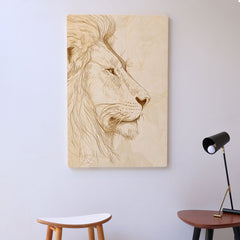 Quadro Decorativo - Leão Linhas