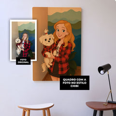 Quadro Personalizado - Dia das Mães - Mãe de Pet Estilo Desenho
