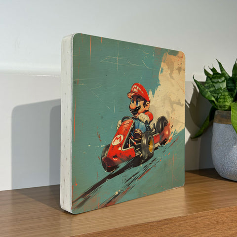 Quadro Decorativo - Mario Kart 20 x 20 cm - Muralist Decor