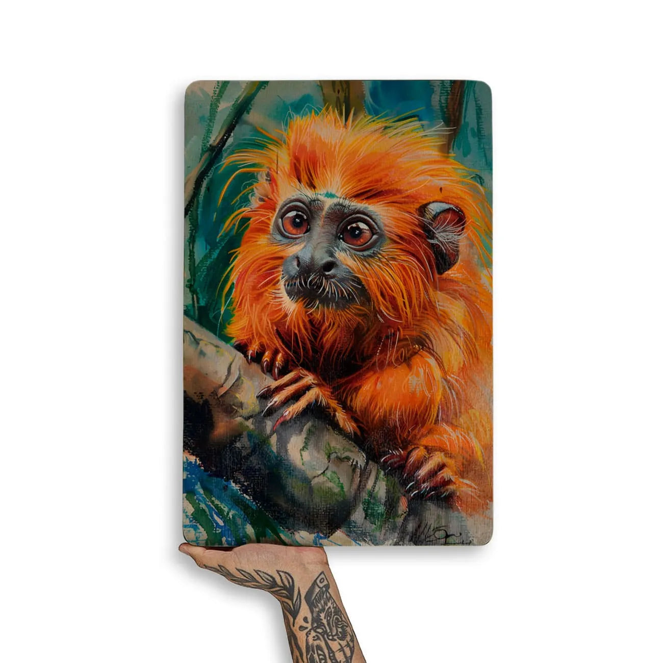 Quadro Decorativo -  Fauna Aquarela Mico