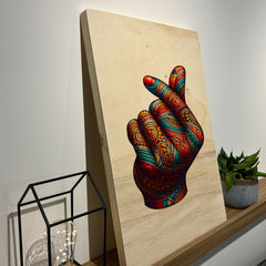 Quadro Decorativo - Mão Coração Dorama 50 x 33 cm - Muralist Decor