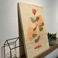 Quadro Decorativo - Minimalista Flores 20 x 20 cm - Muralist Decor