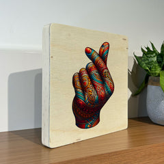 Quadro Decorativo - Mão Coração Dorama 20 x 20 cm - Muralist Decor