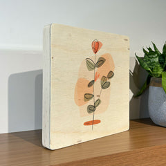 Quadro Decorativo - Minimalista Flores 20 x 20 cm - Muralist Decor