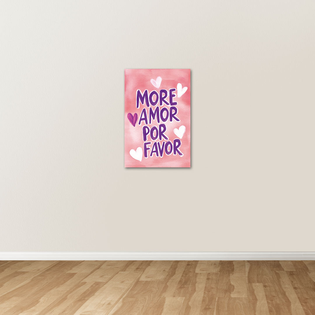 Placa Decorativa More amor por favor
