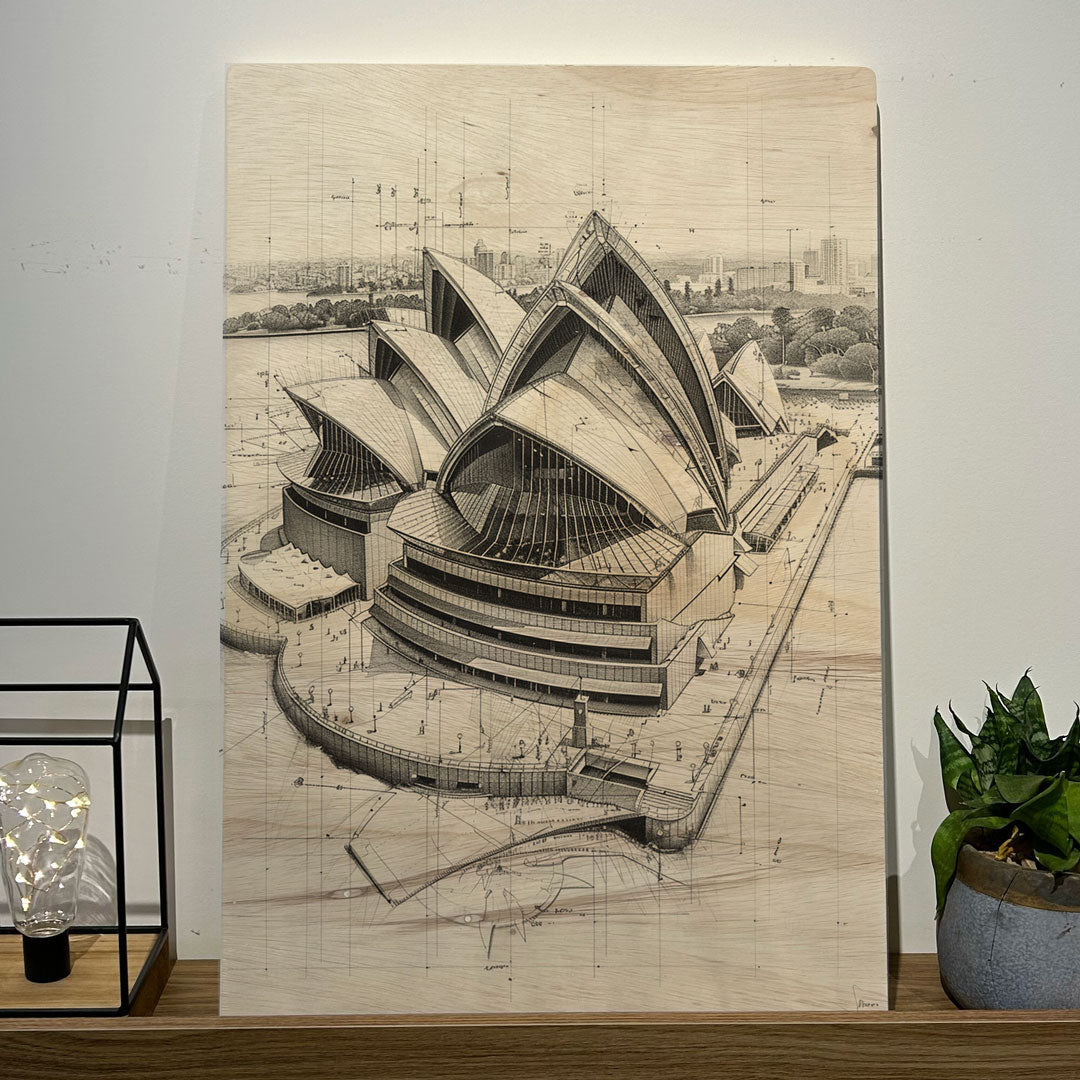 Quadro Decorativo - Opera House Sydney 50 x 33 cm - Muralist Decor