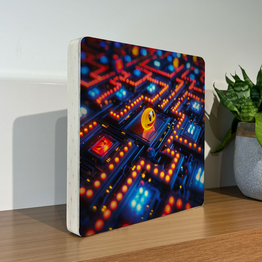 Quadro Decorativo - Pac Man 20 x 20 cm - Muralist Decor