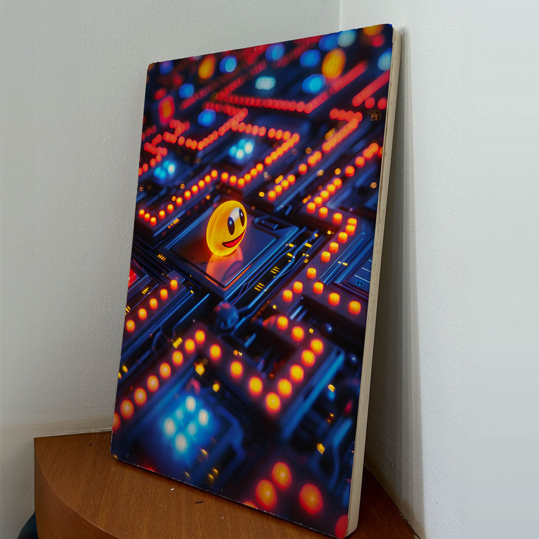 Quadro Decorativo - Pac Man 50 x 33 cm - Muralist Decor