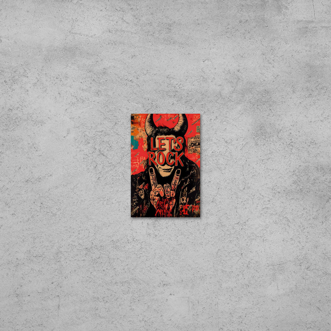Placa Decorativa Lets Rock