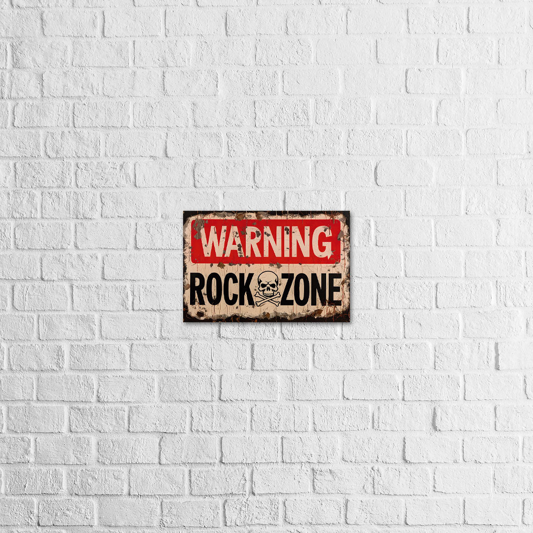 Placa Decorativa Rock Zone