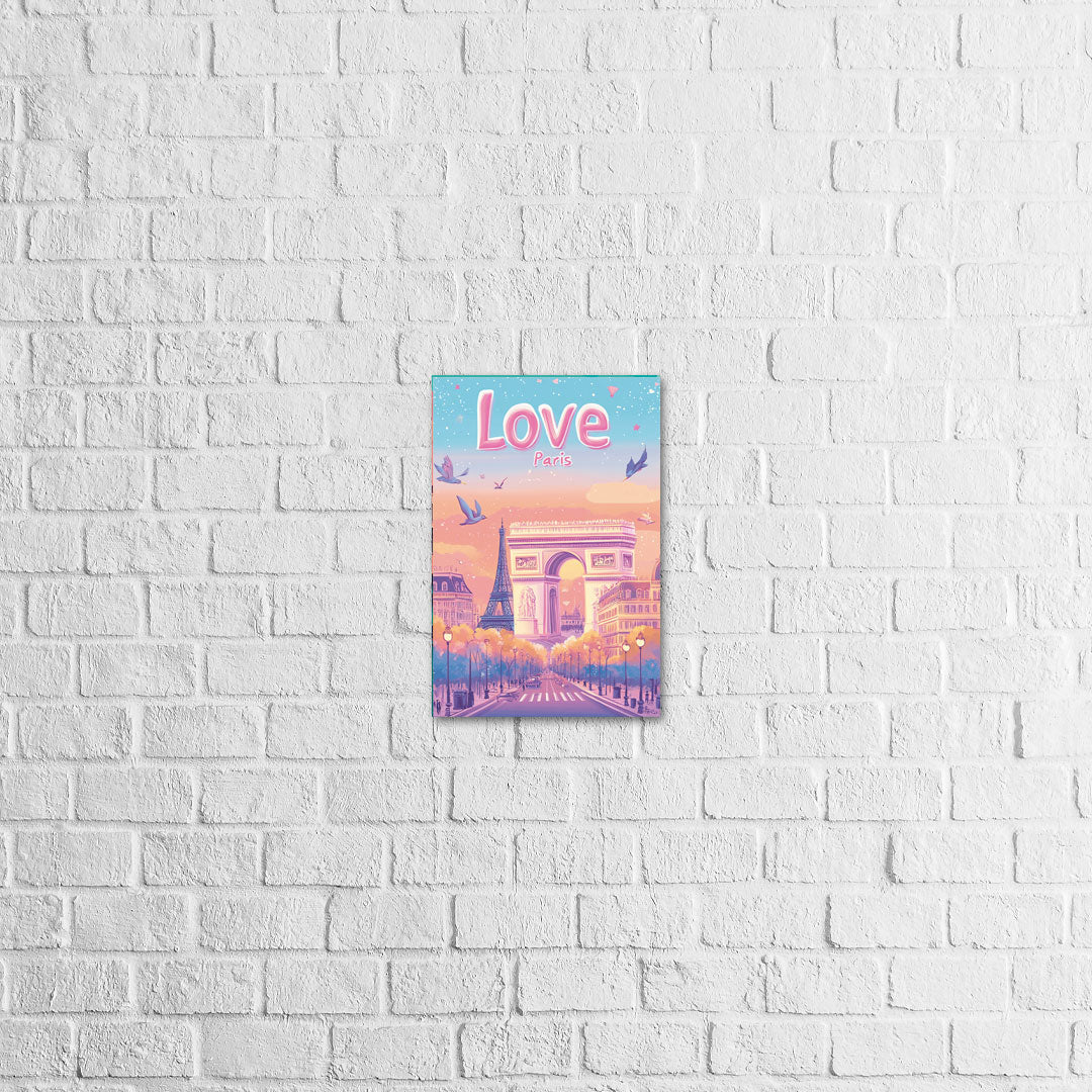 Placa Decorativa Love Paris