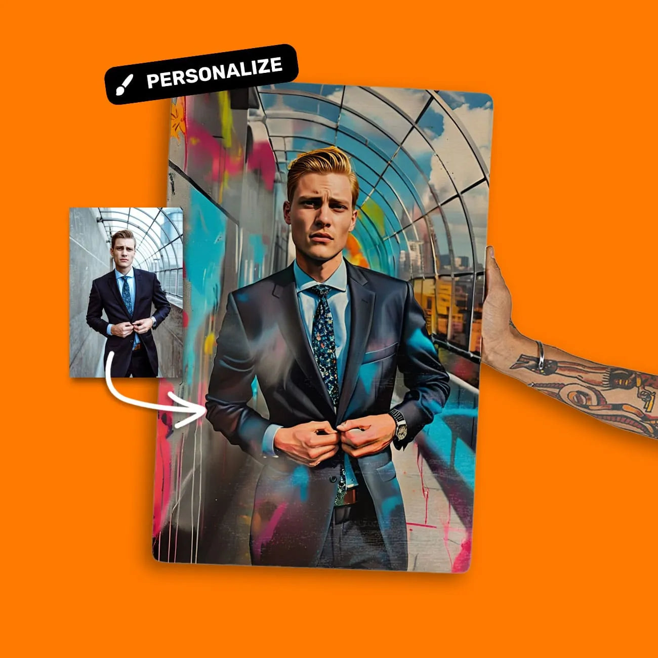 Quadro Personalizado - Sua foto no estilo Colorfull