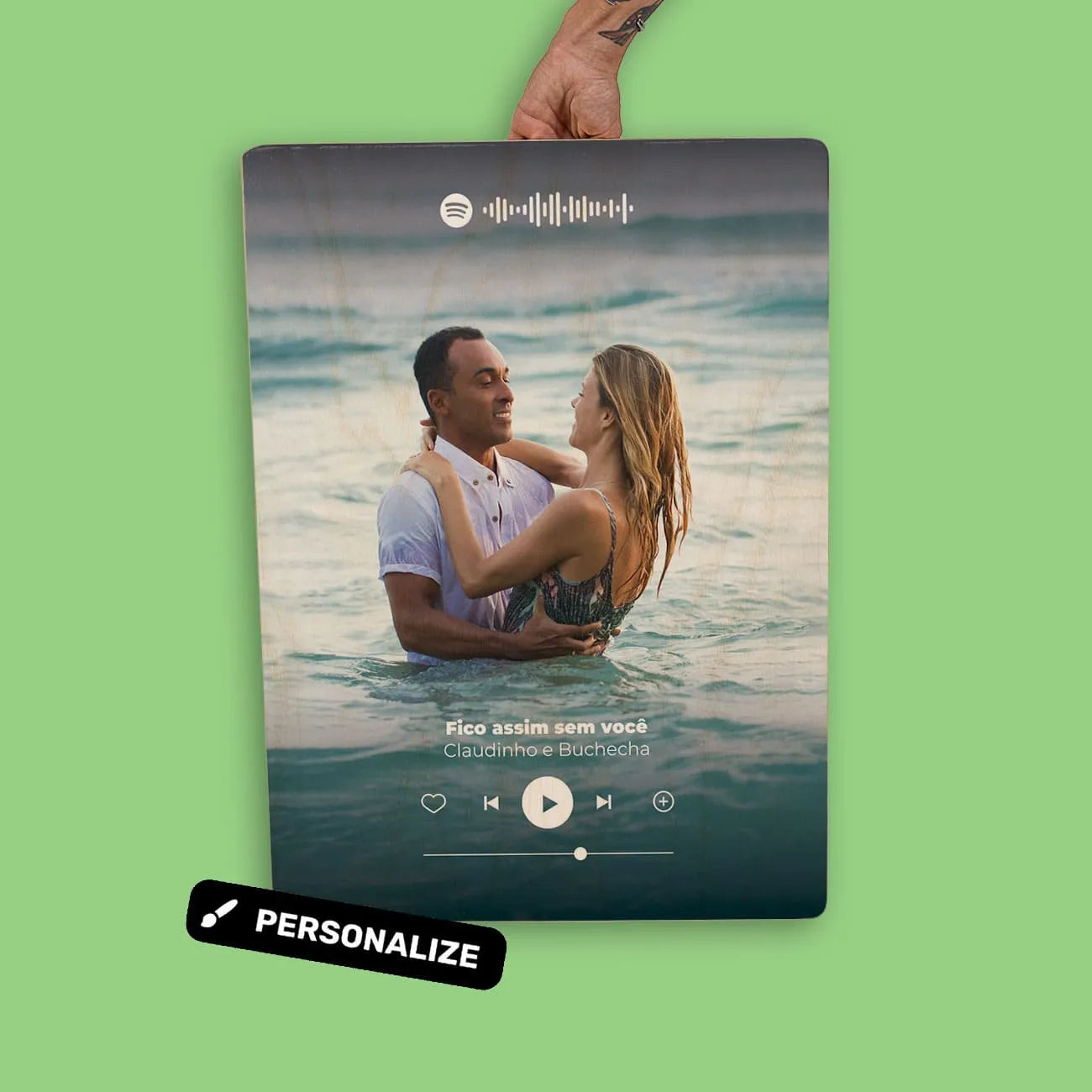 Quadro Decorativo - Spotify Valentines Personalizado