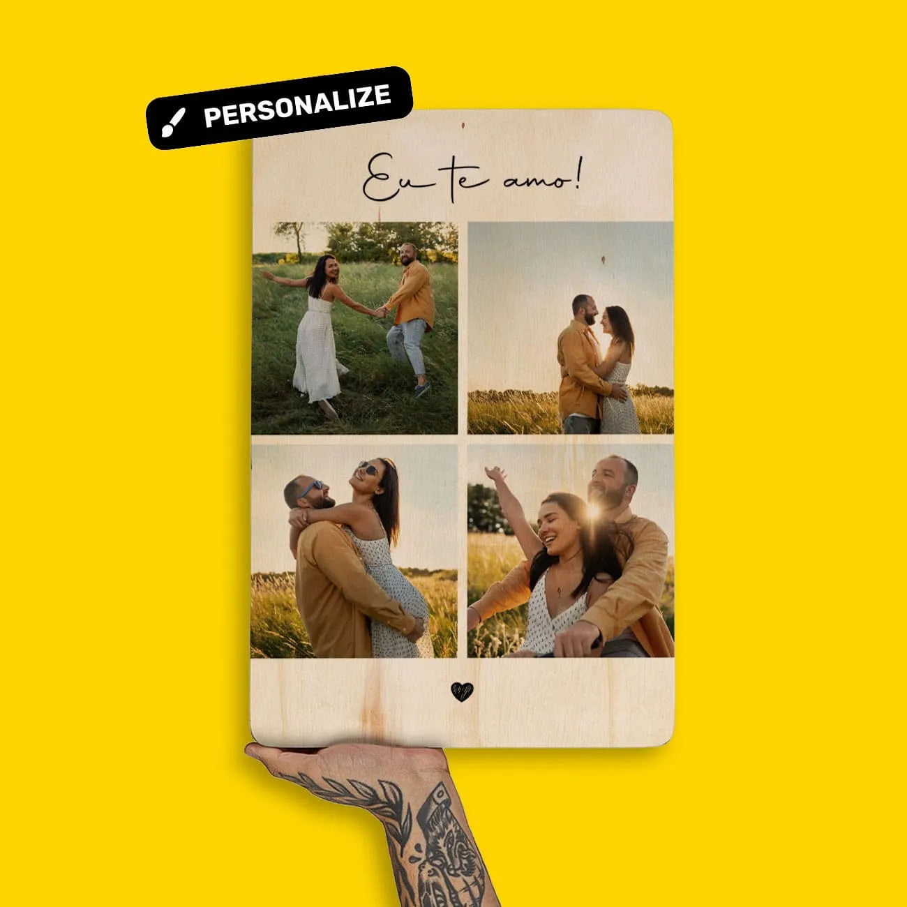 Quadro Decorativo Personalizado - Dia dos namorados - Eu Te Amo