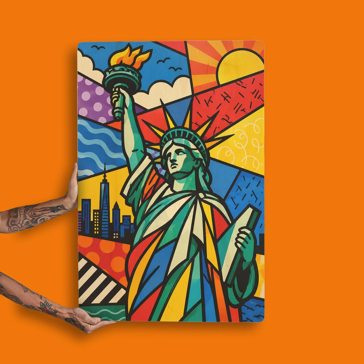 Quadro Decorativo - Estátua da Liberdade Cores