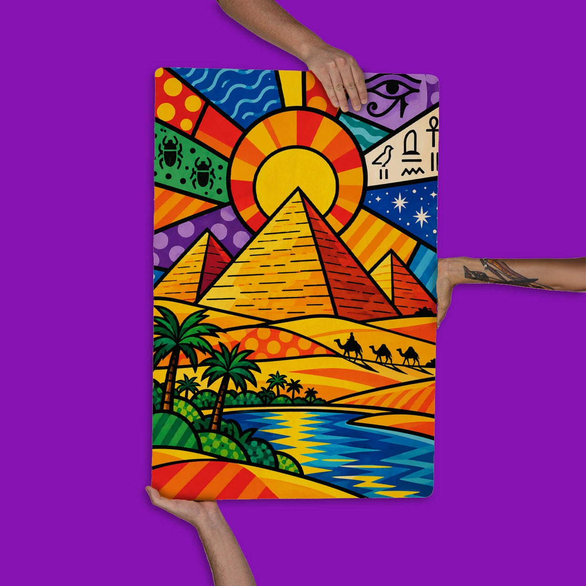 Quadro Decorativo - Pirâmides do Egito Cores