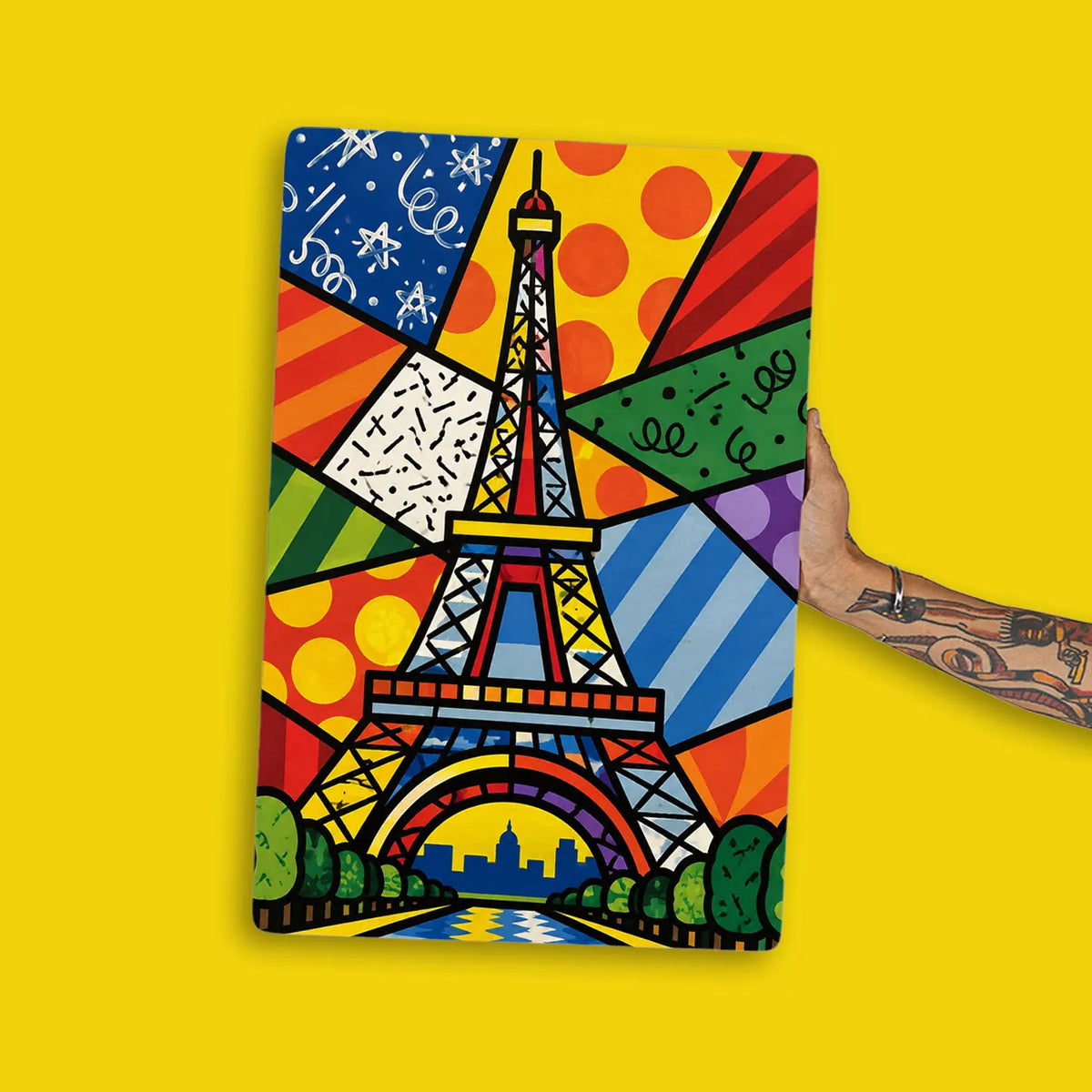 Quadro Decorativo - Torre Eiffel Cores
