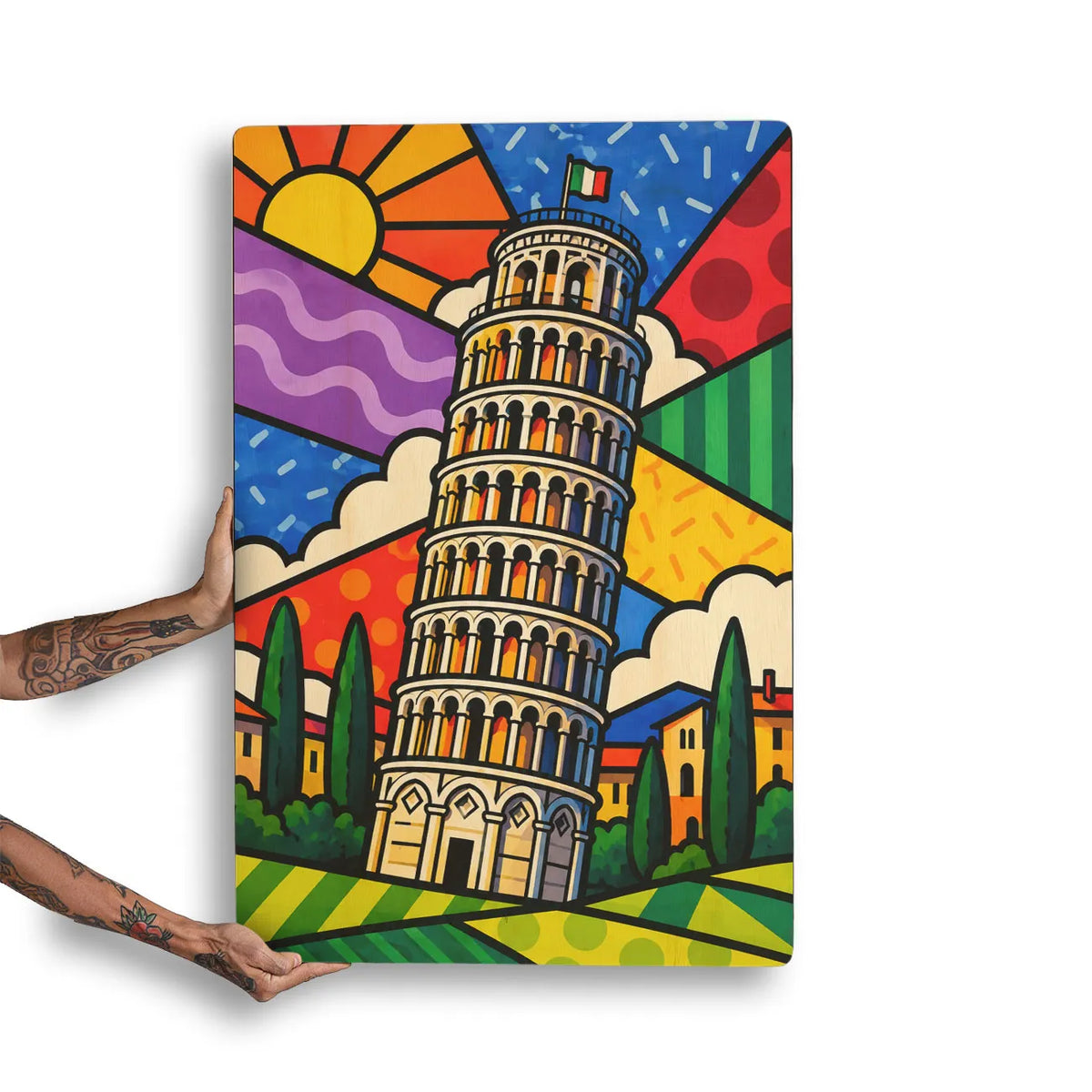 Quadro Decorativo - Torre de Pisa Cores