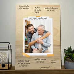 Quadro Decorativo - Bordões Pai - Personalizado 20x20 cm - Muralist Decor