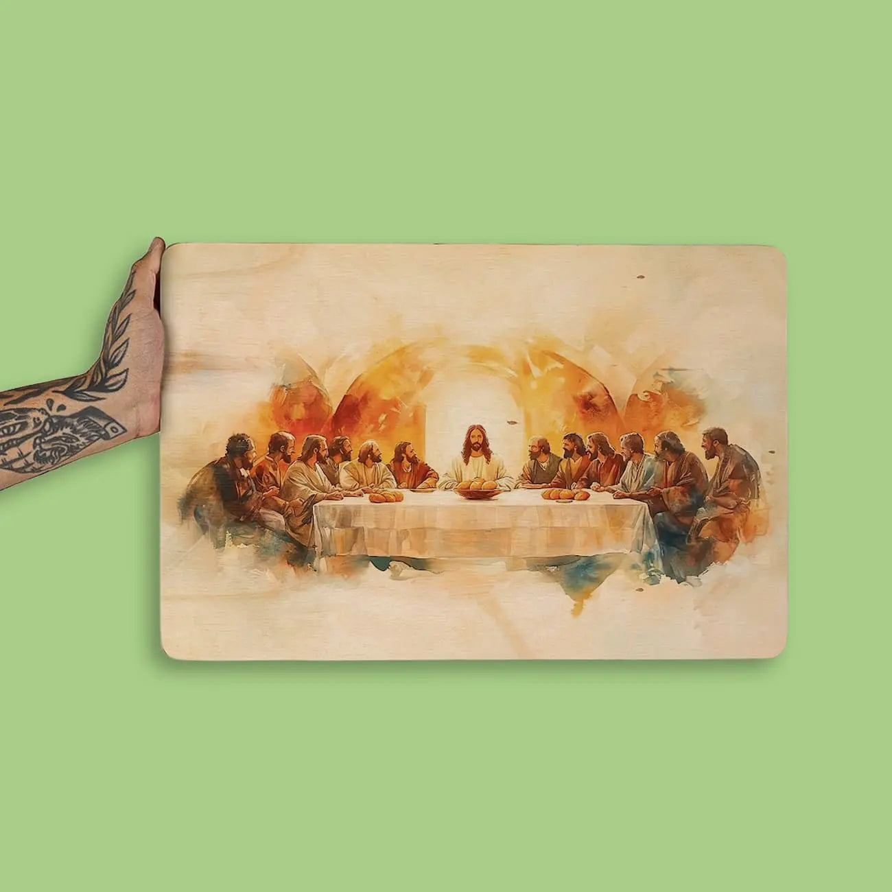 Quadro Decorativo - Santa Ceia Aquarela