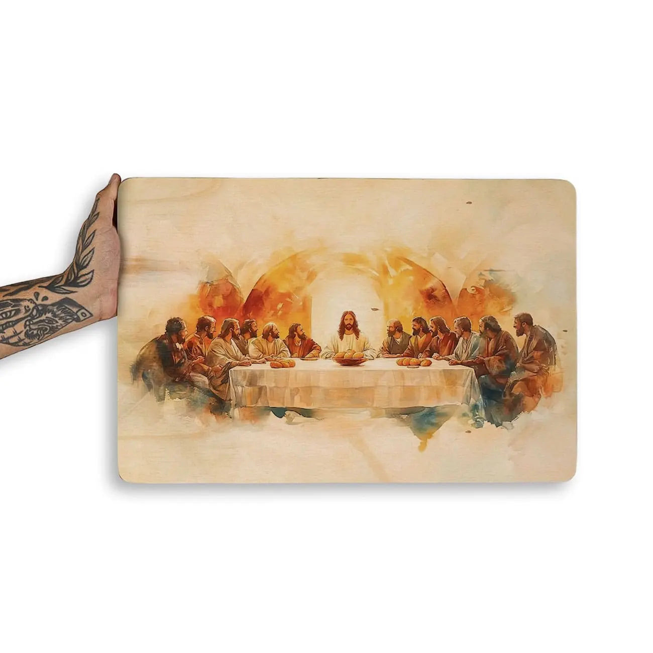 Quadro Decorativo - Santa Ceia Aquarela