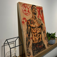 Quadro Decorativo - Cristiano Ronaldo Punk 50 x 33 cm - Muralist Decor