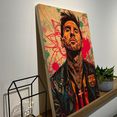 Quadro Decorativo - Lionel Messi Punk 50 x 33 cm - Muralist Decor